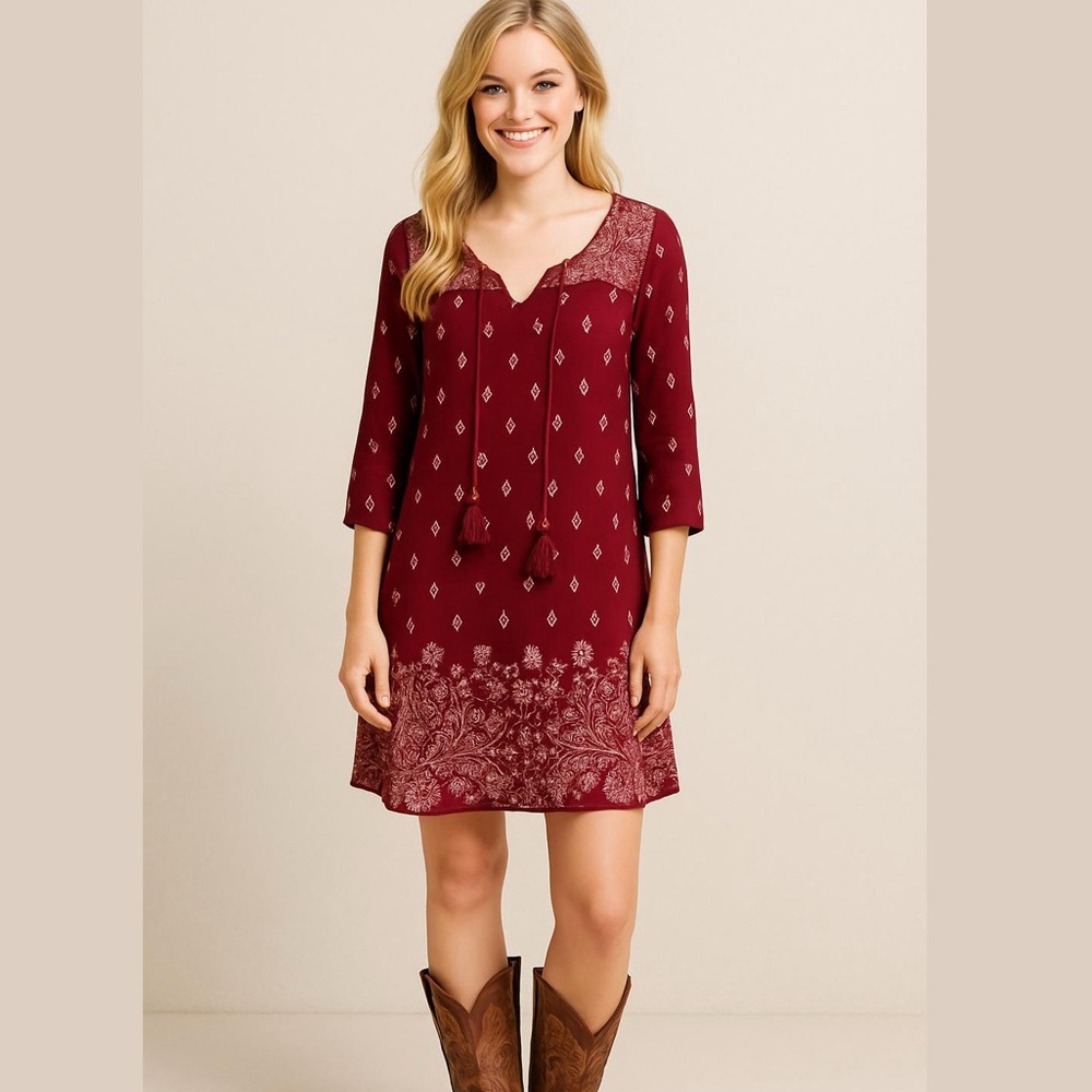 Rue21 Dress with 3/4 Roll Tab Sleeves